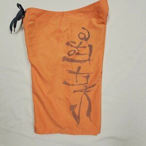 Salt Life Apricot Crush Orange SLX-QD Stealth Bomberz 10" Aqua Trunks Shorts 30